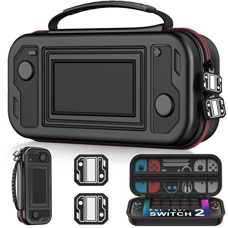 Larstylee Switch 2 Carrying Case with Protective Hard Shell, Game Card Slots, Mesh Pocket for Nintendo Switch 2 (2025)/Switch/OLED Accessories Skin - Image 1